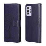 Owl Pattern Printing Design Leather Wallet Phone Cover for Samsung Galaxy A32 4G (EU Version)