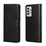 Owl Pattern Printing Design Leather Wallet Phone Cover for Samsung Galaxy A32 4G (EU Version)