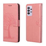 Owl Pattern Printing Design Leather Wallet Phone Cover for Samsung Galaxy A32 4G (EU Version)