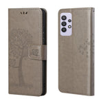 Owl Pattern Printing Design Leather Wallet Phone Cover for Samsung Galaxy A32 4G (EU Version)