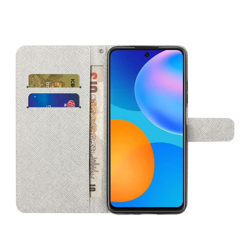 3D Pattern Printing Cross Texture Leather Wallet Stand Case Shell for Samsung Galaxy A32 4G (EU Version)