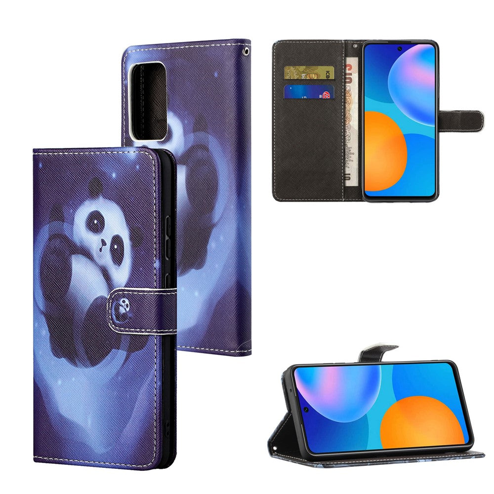 3D Pattern Printing Cross Texture Leather Wallet Stand Case Shell for Samsung Galaxy A32 4G (EU Version)
