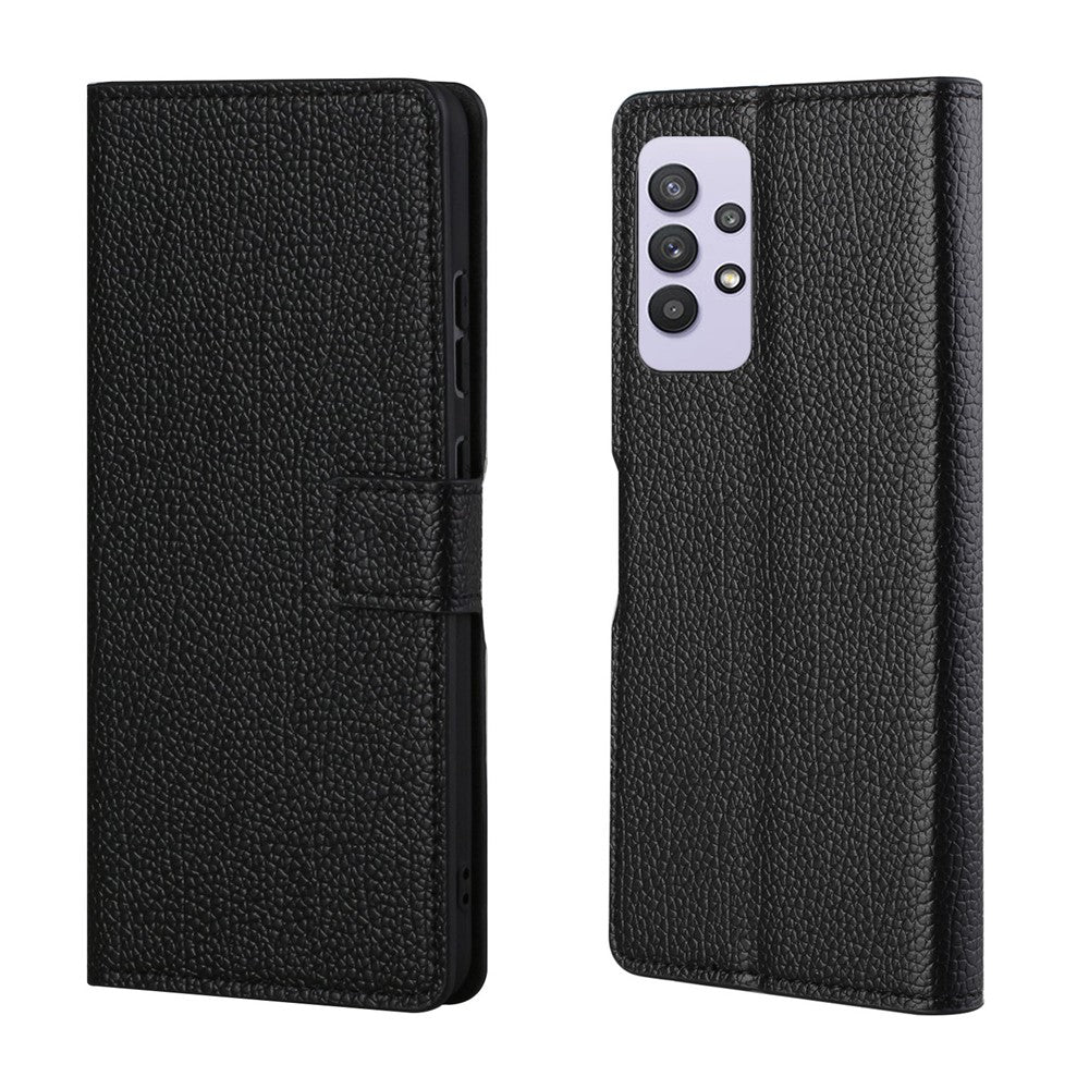 Litchi Skin Plånbok Läderskal för Samsung Galaxy A32 4G Skyddande Flipfodral