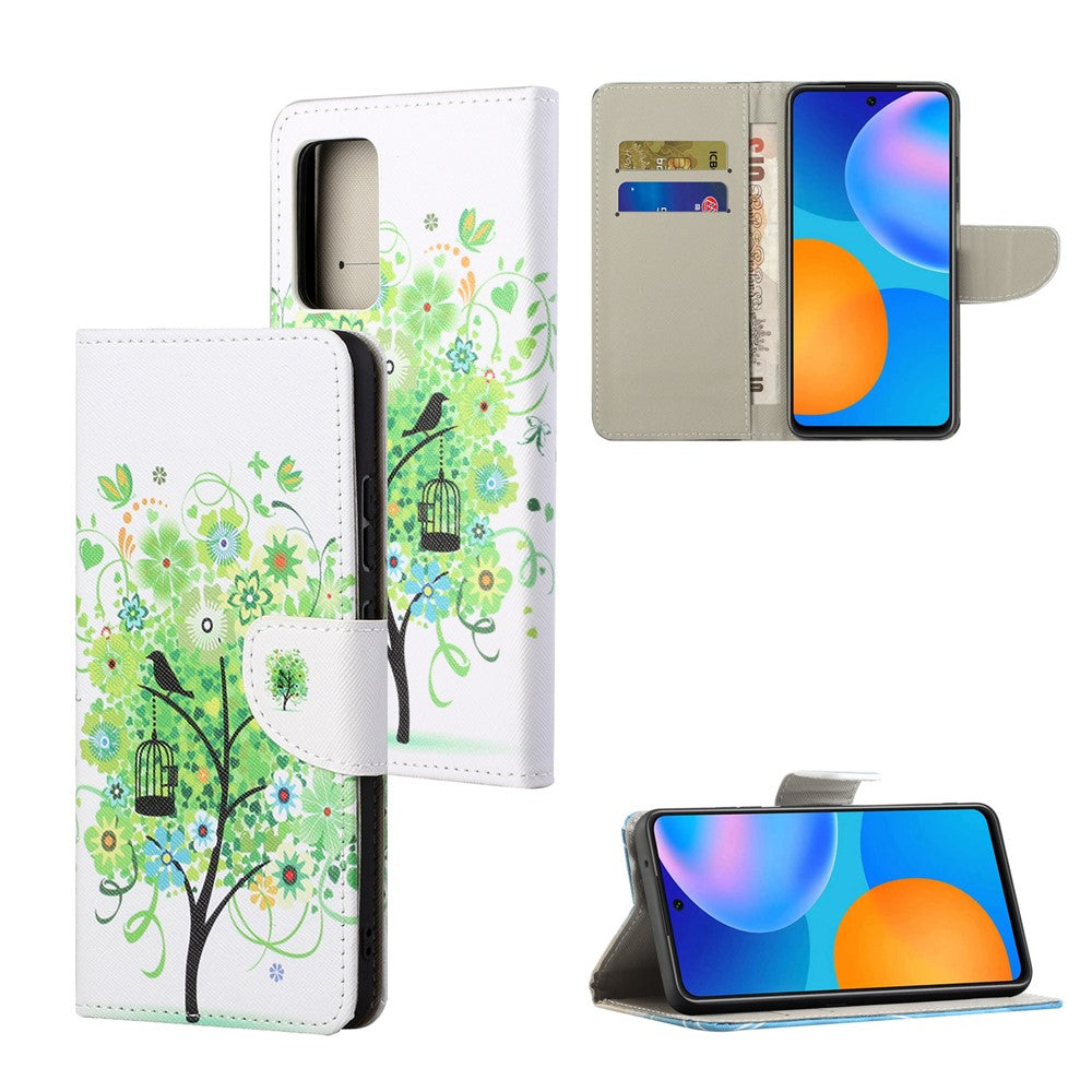 3D Pattern Printing Cross Texture Leather Wallet Stand Case Shell for Samsung Galaxy A32 4G (European Version)