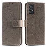 Imprinted Mandala Flower Wallet Leather Case with Strap for Samsung Galaxy A52 4G/5G / A52s 5G