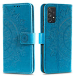 Imprinted Mandala Flower Wallet Leather Case with Strap for Samsung Galaxy A52 4G/5G / A52s 5G