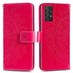 Imprinted Mandala Flower Wallet Leather Case with Strap for Samsung Galaxy A52 4G/5G / A52s 5G