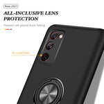 Støddæmpende hybridmobilcover med ringstativdesign til Samsung Galaxy S20 FE/S20 Fan Edition/S20 FE 5G/S20 Fan Edition 5G/S20 Lite/S20 FE 2022