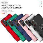 Støddæmpende hybridmobilcover med ringstativdesign til Samsung Galaxy S20 FE/S20 Fan Edition/S20 FE 5G/S20 Fan Edition 5G/S20 Lite/S20 FE 2022