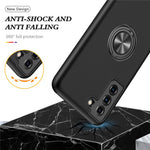 Ring Shape Kickstand Design TPU + PC Hybrid Phone Case Cover for Samsung Galaxy S21 Plus 5G