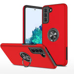 Ring Shape Kickstand Design TPU + PC Hybrid Phone Case Cover for Samsung Galaxy S21 Plus 5G
