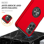 Anti-fald hybrid telefoncover med ringformet støttefod til Samsung Galaxy A32 5G/M32 5G