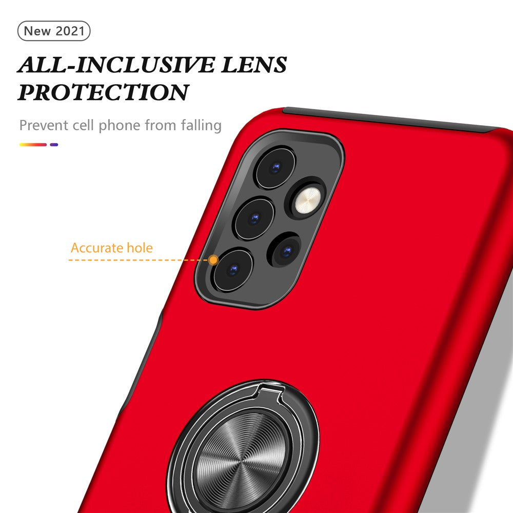 Anti-fald hybrid telefoncover med ringformet støttefod til Samsung Galaxy A32 5G/M32 5G