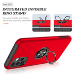 Anti-fald hybrid telefoncover med ringformet støttefod til Samsung Galaxy A32 5G/M32 5G