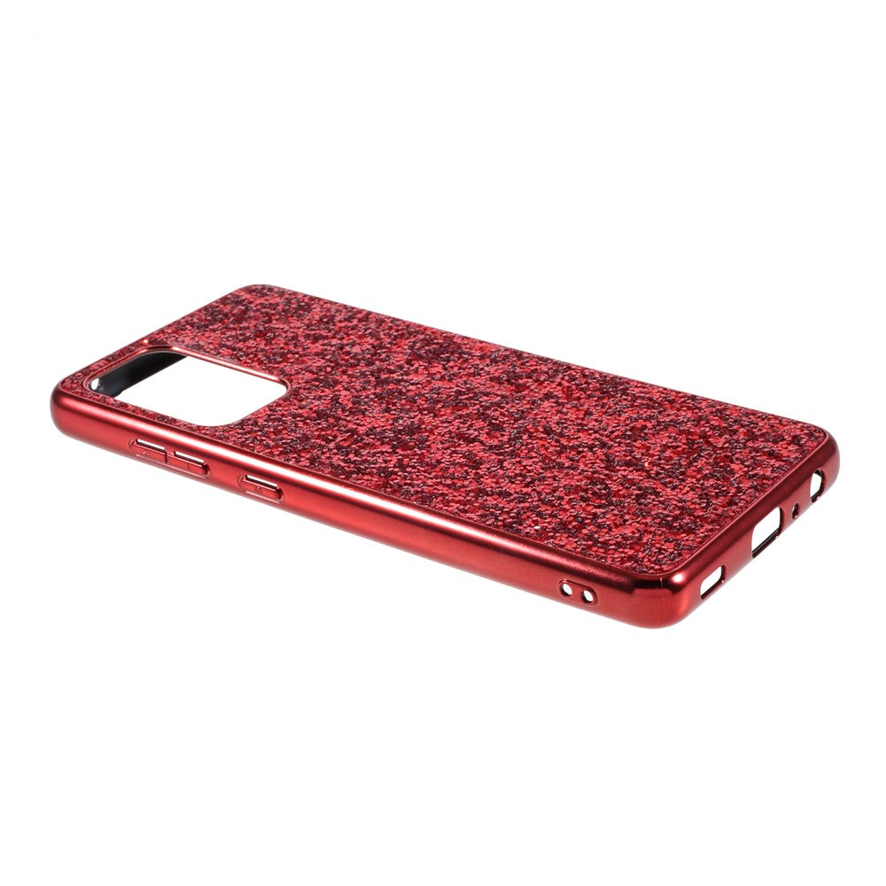 Glitter Pailletter Design Belagt TPU Ramme + PC Hybrid Cover Etui til Samsung Galaxy A52 4G/5G / A52s 5G