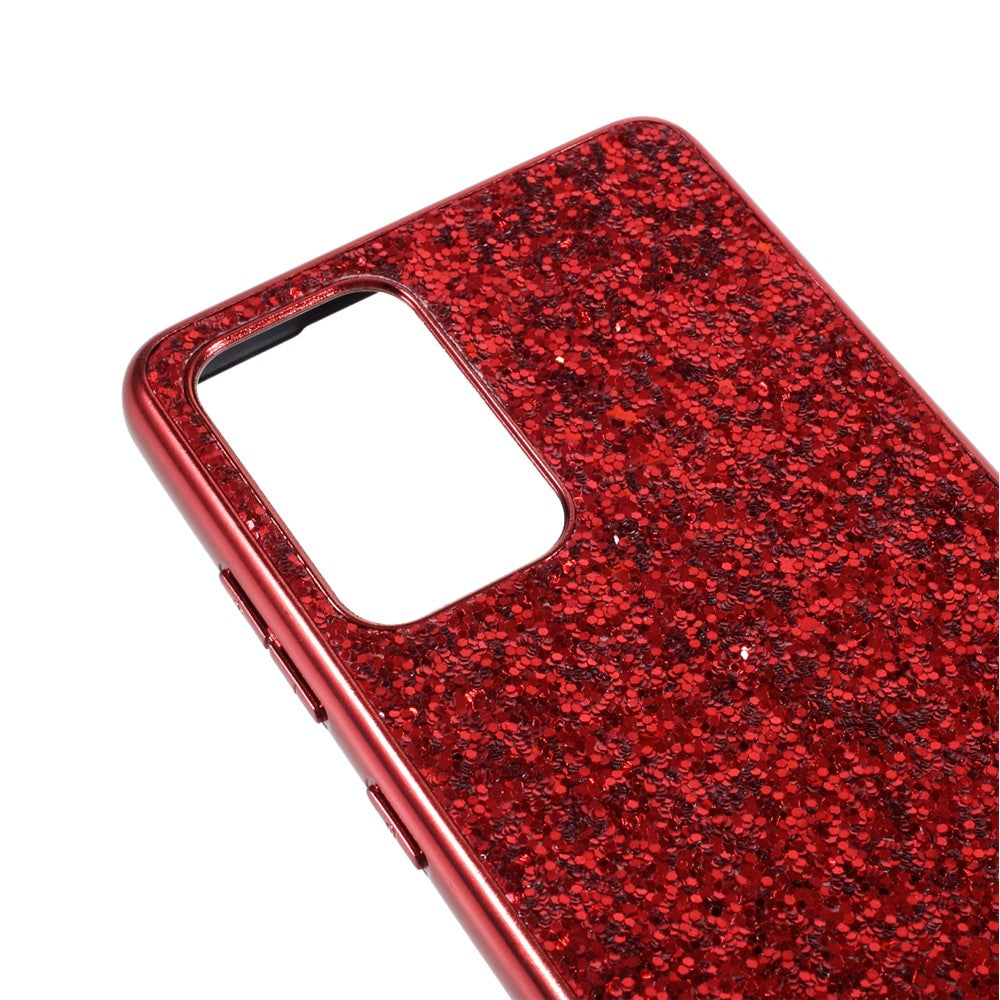 Glitter Pailletter Design Belagt TPU Ramme + PC Hybrid Cover Etui til Samsung Galaxy A52 4G/5G / A52s 5G