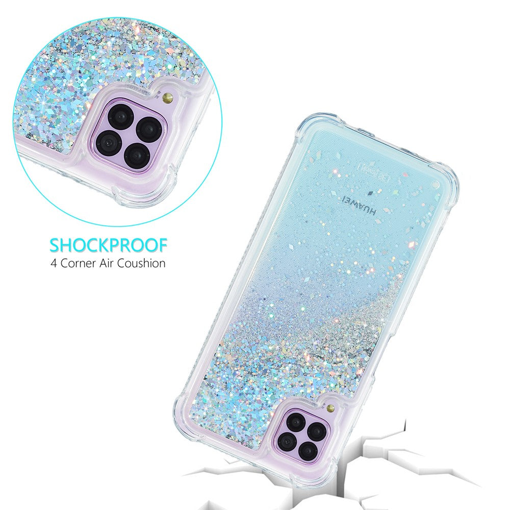 Glitterpulver Quicksand TPU Skyddande Baksida Skal till Samsung Galaxy A12