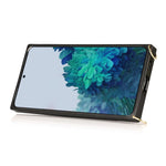 PU Leather Coated TPU Shell Case + Card Slots Hand Strap Kickstand for Samsung Galaxy S21 5G/4G