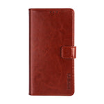 IDEWEI Crazy Horse Texture PU-läder plånboksfodral med stativ till Samsung Galaxy S21 Ultra 5G