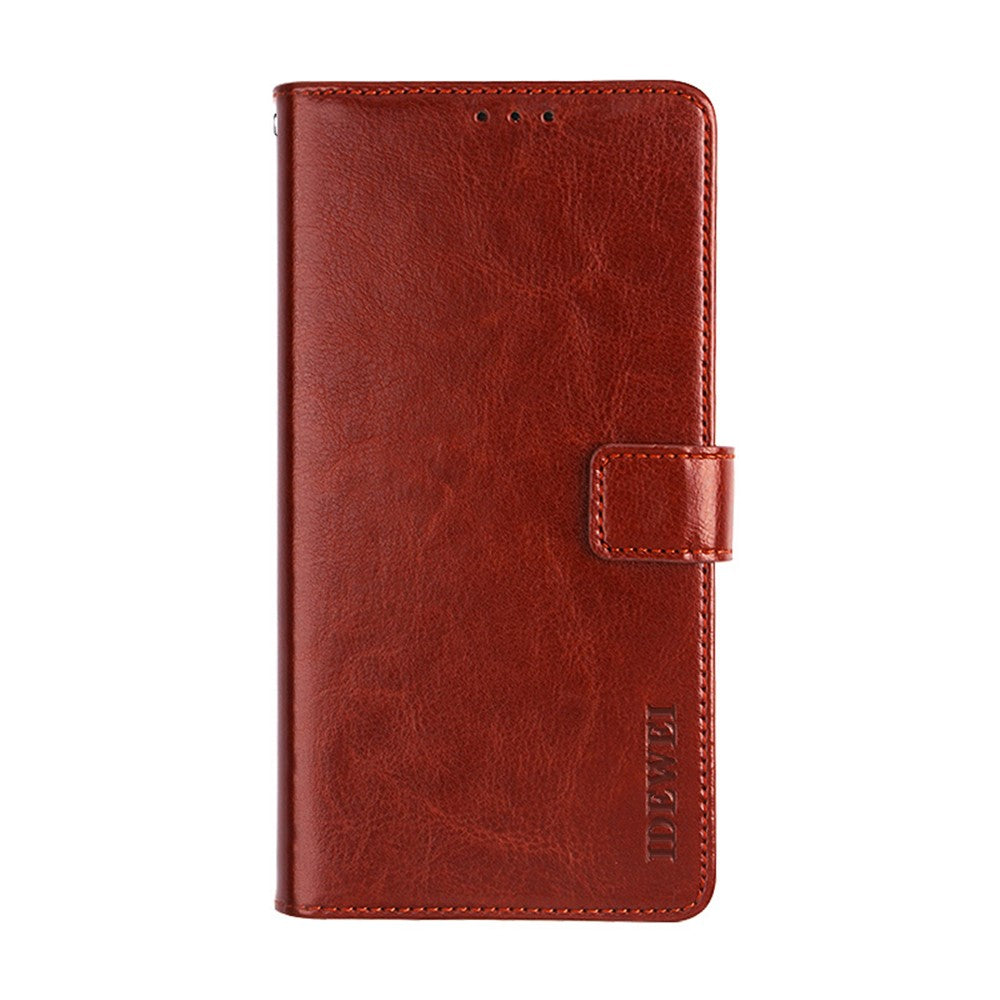 IDEWEI Crazy Horse Texture PU-läder plånboksfodral med stativ till Samsung Galaxy S21 Ultra 5G