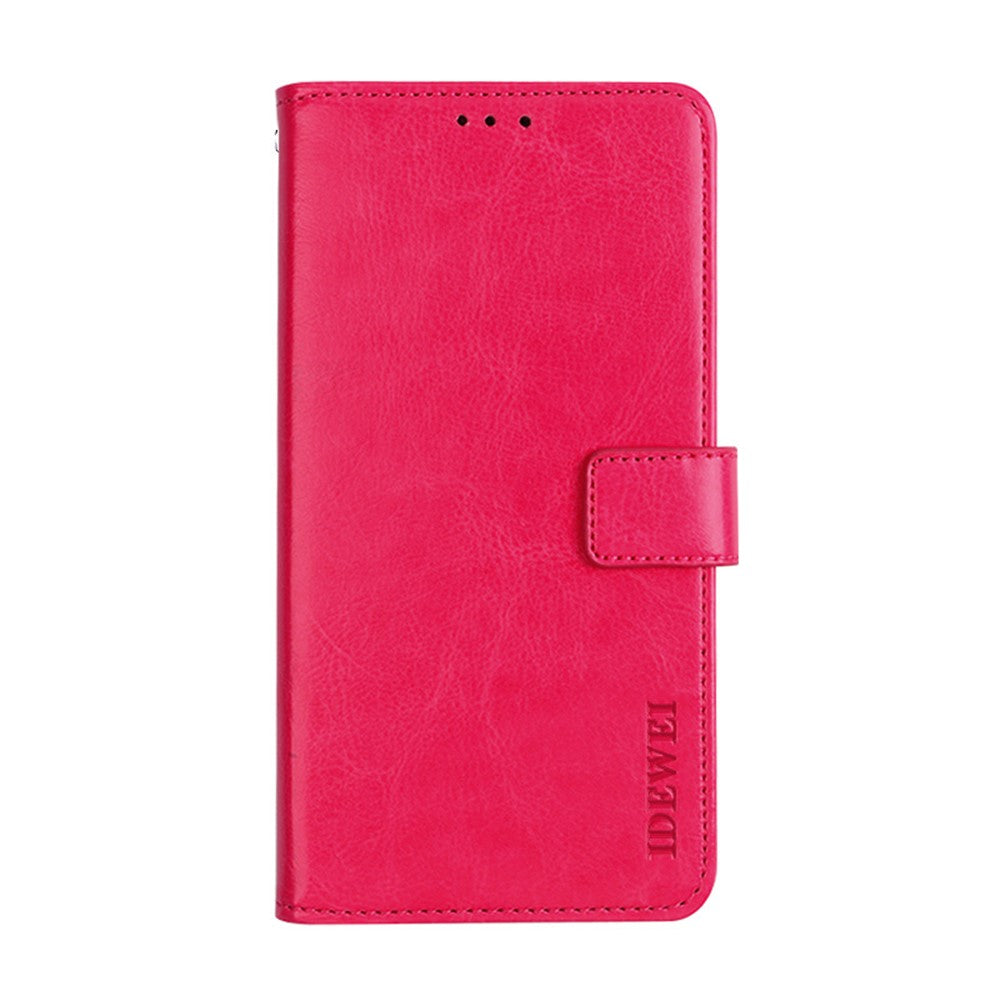 IDEWEI Crazy Horse Texture PU-läder plånboksfodral med stativ till Samsung Galaxy S21 Ultra 5G