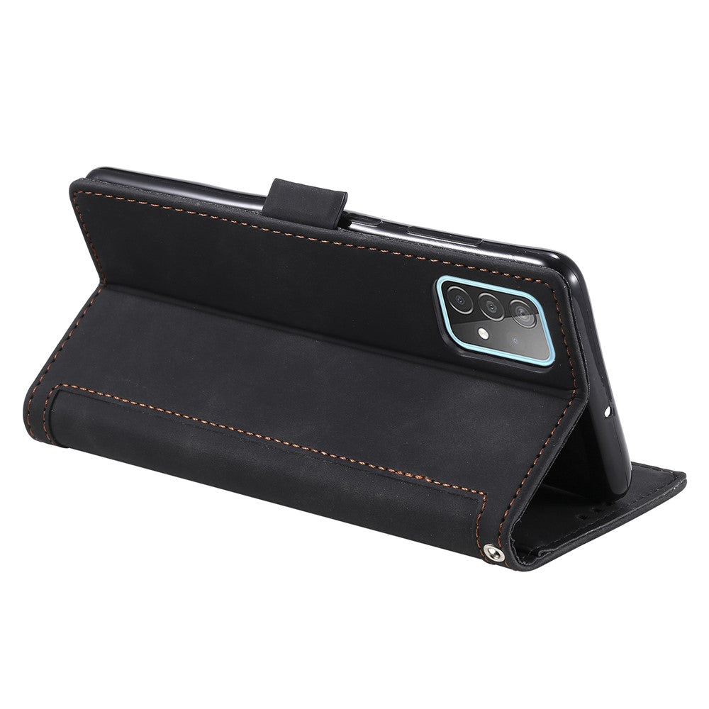 Vintage Splicing Style Wallet Stand Leather Flip Phone Casing for Samsung Galaxy A52 4G/5G / A52s 5G