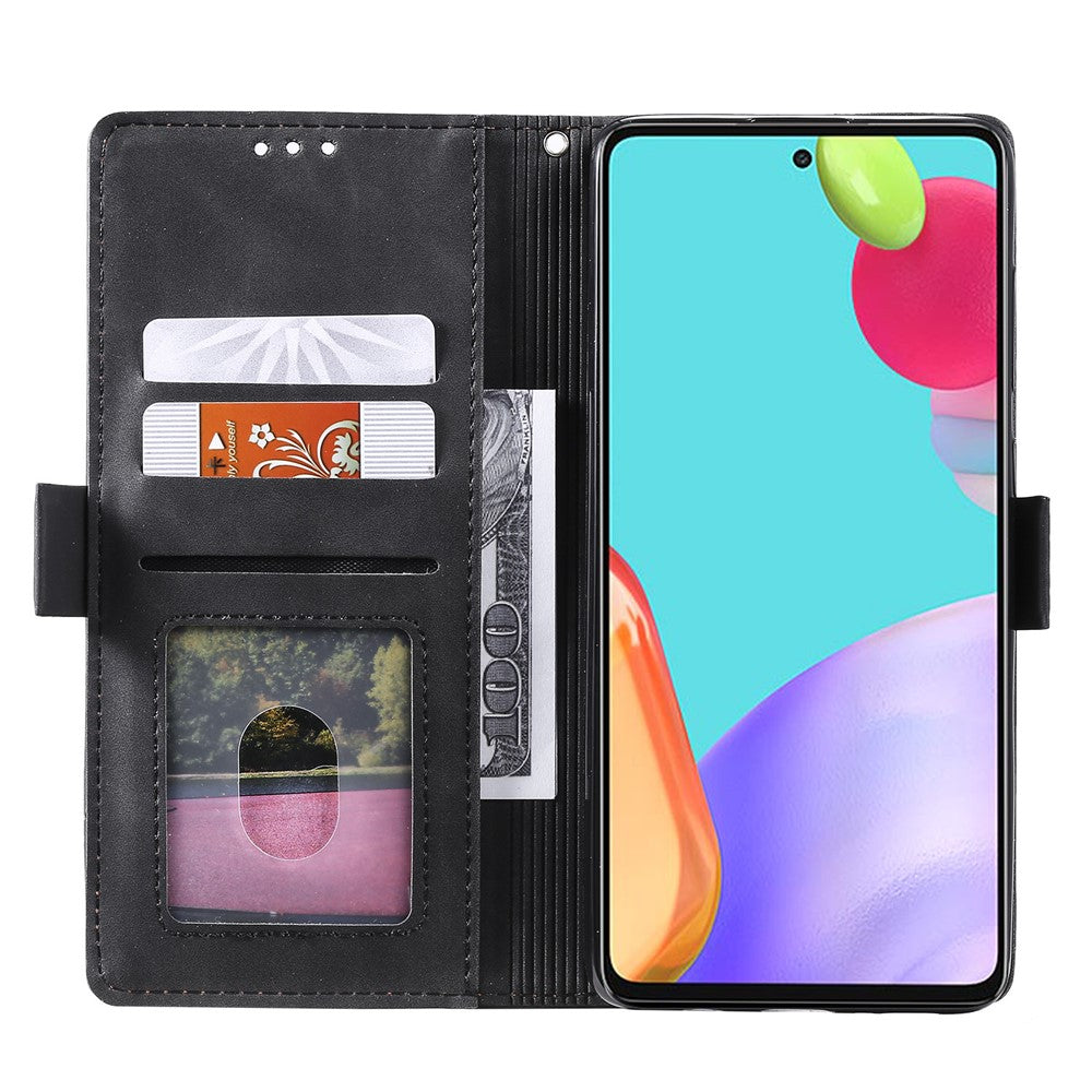 Vintage Splicing Style Wallet Stand Leather Flip Phone Casing for Samsung Galaxy A52 4G/5G / A52s 5G