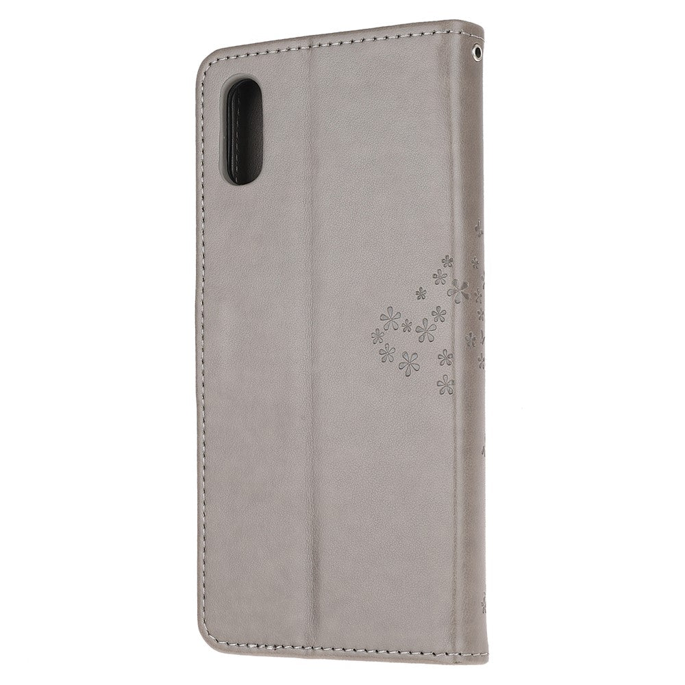 Owl and Tree Pattern Printing Design Leather Wallet Phone Cover for Samsung Galaxy Xcover 5