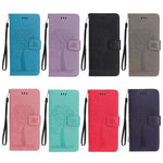 Owl and Tree Pattern Printing Design Leather Wallet Phone Cover for Samsung Galaxy Xcover 5