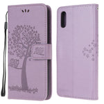 Owl and Tree Pattern Printing Design Leather Wallet Phone Cover for Samsung Galaxy Xcover 5
