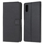 Litchi-tekstur Pung Etui i Læder til Samsung Galaxy Xcover 5
