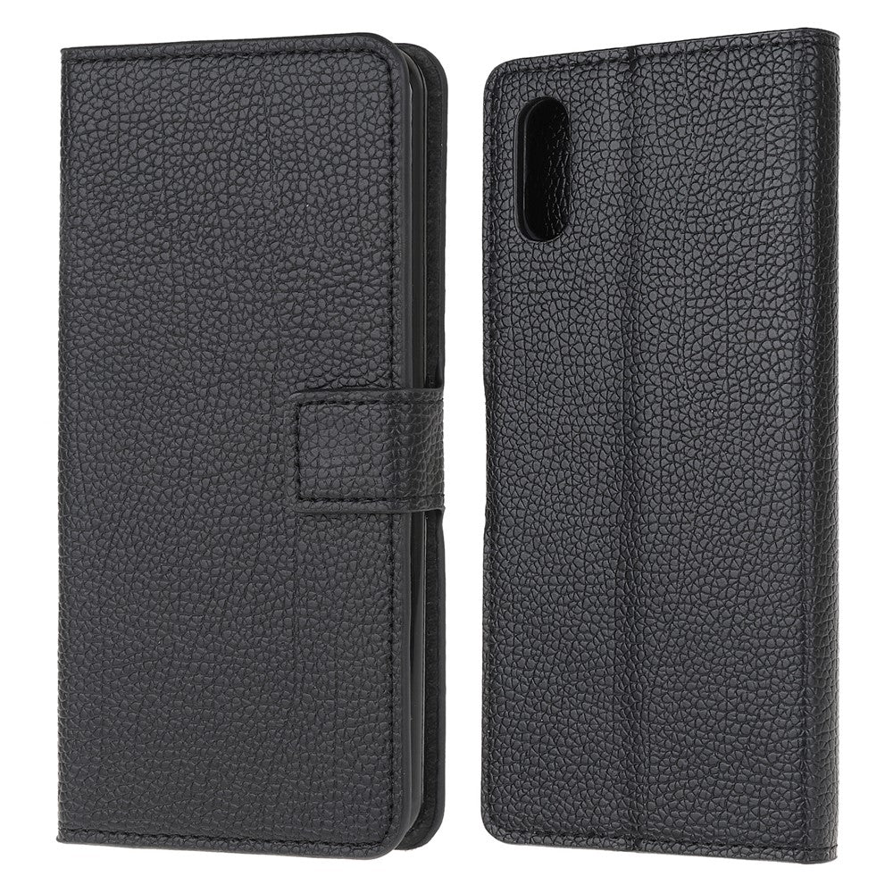 Litchi-tekstur Pung Etui i Læder til Samsung Galaxy Xcover 5