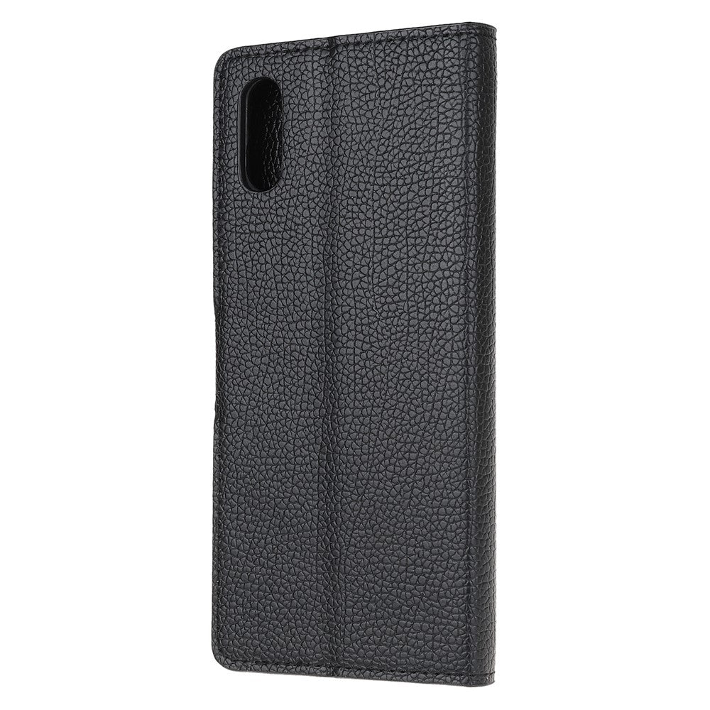 Litchi-tekstur Pung Etui i Læder til Samsung Galaxy Xcover 5