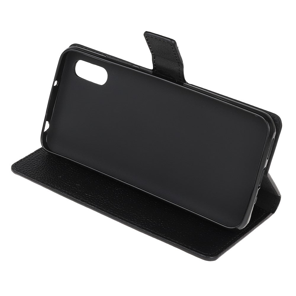 Litchi-tekstur Pung Etui i Læder til Samsung Galaxy Xcover 5