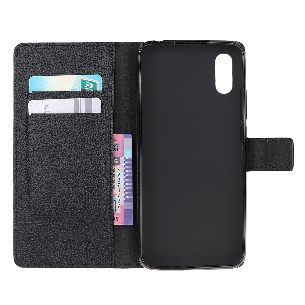 Litchi-tekstur Pung Etui i Læder til Samsung Galaxy Xcover 5