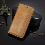 Auto-Absorbed Magnetic Vintage Style Wallet Stand Phone Case Cover for Samsung Galaxy A32 4G (EU Version)
