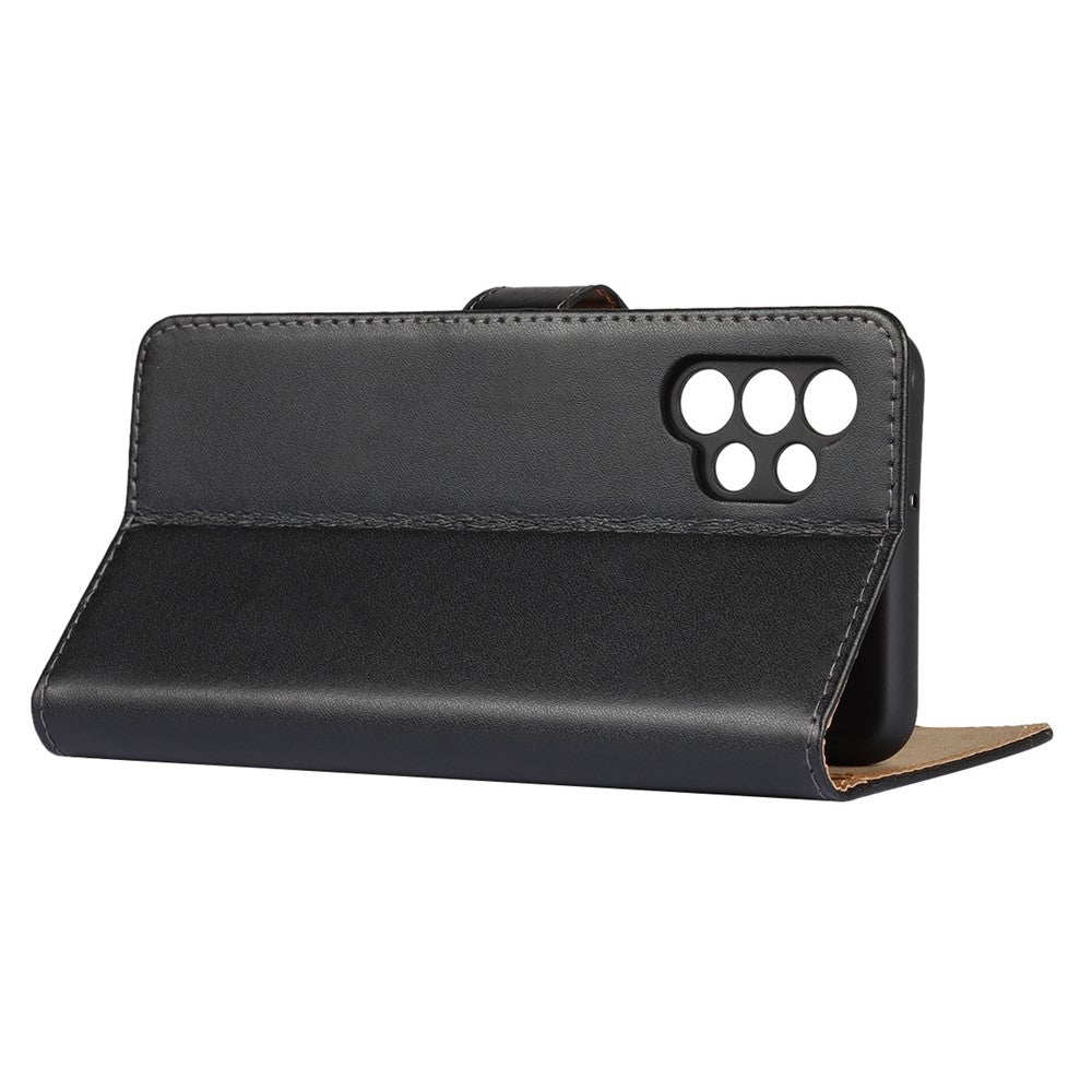 Genuine Leather Magnetic Flip Case Cover for Samsung Galaxy A32 5G / M32 5G