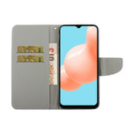 Färgglatt mönstertryck i PU-läder med mobilfodral med rem till Samsung Galaxy A12