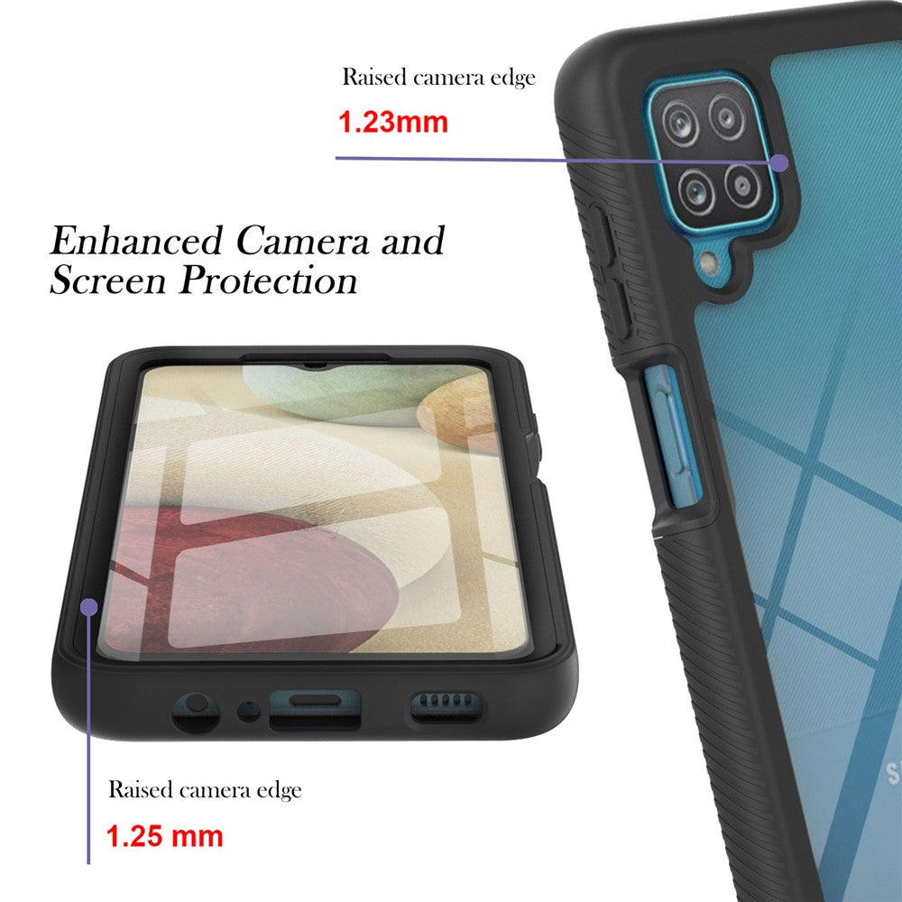 3-i-1 Heltäckande Skyddsskal i PC + TPU med PET-skärmskydd för Samsung Galaxy A12