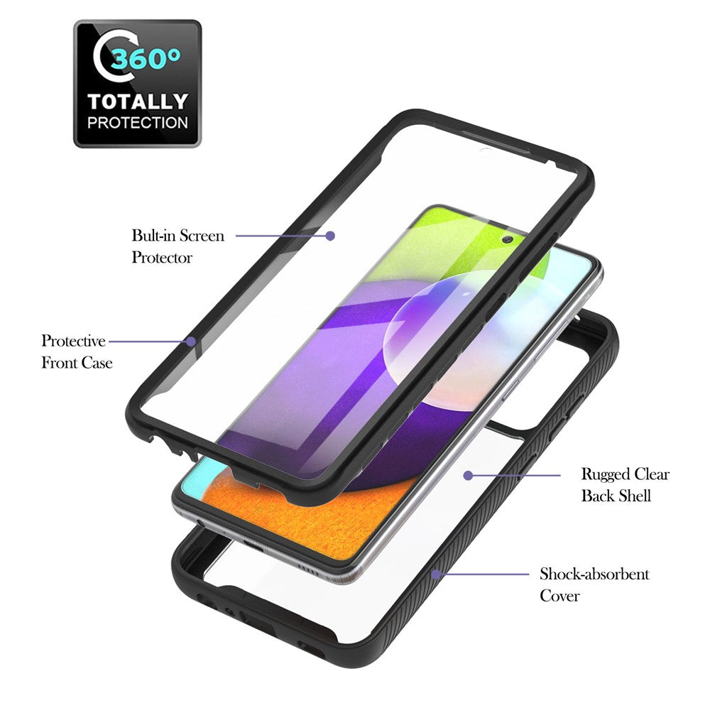 Full-Coverage Protection PET Screen Protector + PC+TPU Protective Case for Samsung Galaxy A52 4G/5G / A52s 5G / A52s 5G