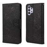 Läderplånboksfodral med fjärilar och blommönster för Samsung Galaxy A32 4G (EU-version)