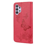 Butterflies Flower Pattern Design Imprinting Leather Wallet Stand Case for Samsung Galaxy A32 4G (EU Version)