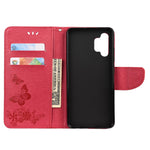 Butterflies Flower Pattern Design Imprinting Leather Wallet Stand Case for Samsung Galaxy A32 4G (EU Version)