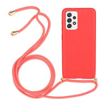 Til Samsung Galaxy A52 5G / 4G / A52s 5G Bagcover Hvedestrå + TPU Stødsikkert Telefoncover med Justerbar Snor