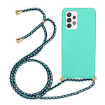 Til Samsung Galaxy A52 5G / 4G / A52s 5G Bagcover Hvedestrå + TPU Stødsikkert Telefoncover med Justerbar Snor