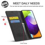 LC.IMEEKE LC Strong Magnetic Series Læderpung Telefon Beskyttende Skal til Samsung Galaxy A52 4G/5G / A52s 5G