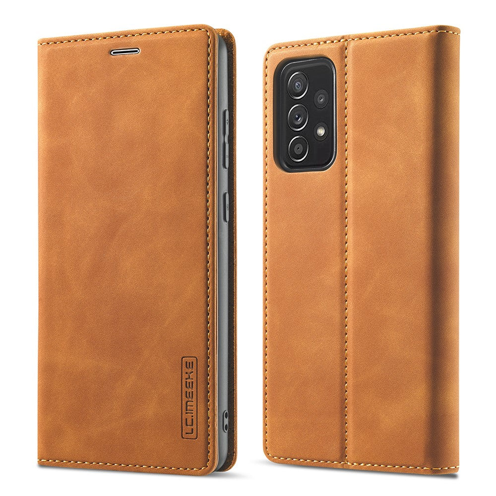 LC.IMEEKE LC Strong Magnetic Series Læderpung Telefon Beskyttende Skal til Samsung Galaxy A52 4G/5G / A52s 5G