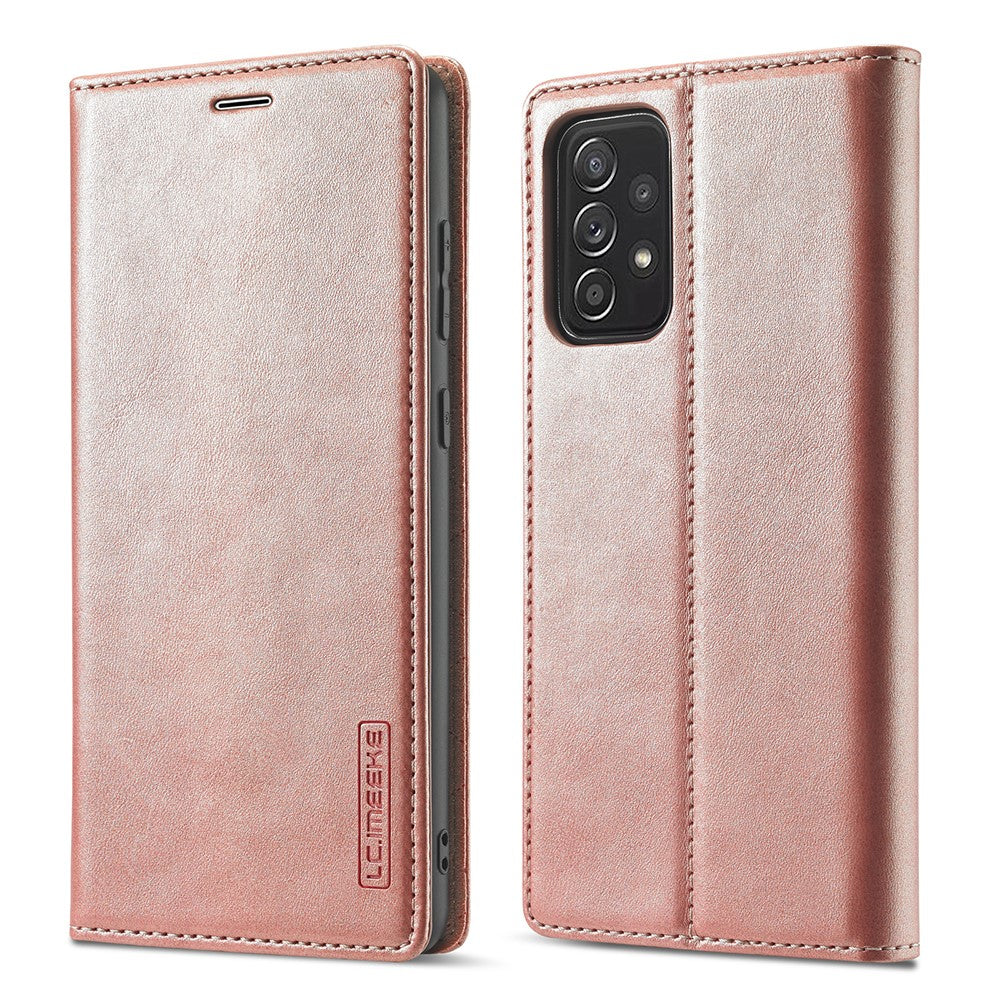LC.IMEEKE LC Strong Magnetic Series Læderpung Telefon Beskyttende Skal til Samsung Galaxy A52 4G/5G / A52s 5G