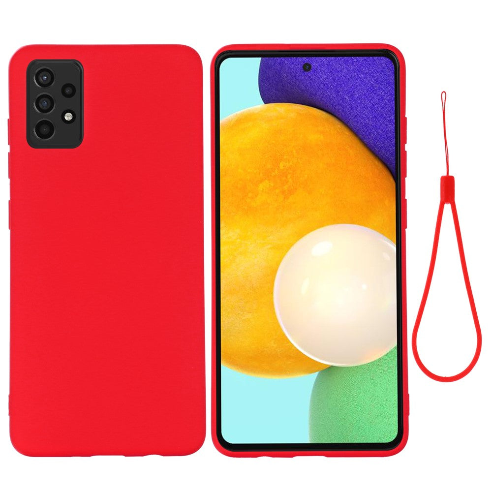Samsung Galaxy A52 4G/5G/A52s 5G Reptåligt mjukt flytande silikonmobilskal Skyddande skal