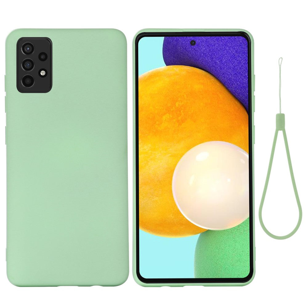 Samsung Galaxy A52 4G/5G/A52s 5G Reptåligt mjukt flytande silikonmobilskal Skyddande skal
